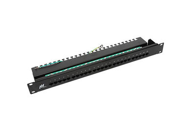 China FTP UTP Blank Patch Panel , 24 Port Cat5e Patch Panel With Cable Manager YH4020 supplier