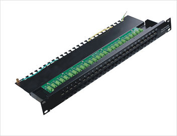 China 1000 Mohms Cat.3 Data and Voice 50 Port Network Patch Panel Rackmount TIA/EIA-568-A YH4003 supplier