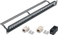 24 Port Blank Keystone Network Patch Panel with Cable Manager Wall Mount YH4018
