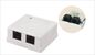 Surface Mount Box Dual Port RJ45 Network Keystone Jack with Ethernet or Telephone port YH7014 supplier