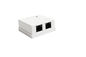 2 Port Network Wall Outlet Socket Surface Mount Box RJ45 CAT5E CAT6 White Color YH7014 supplier