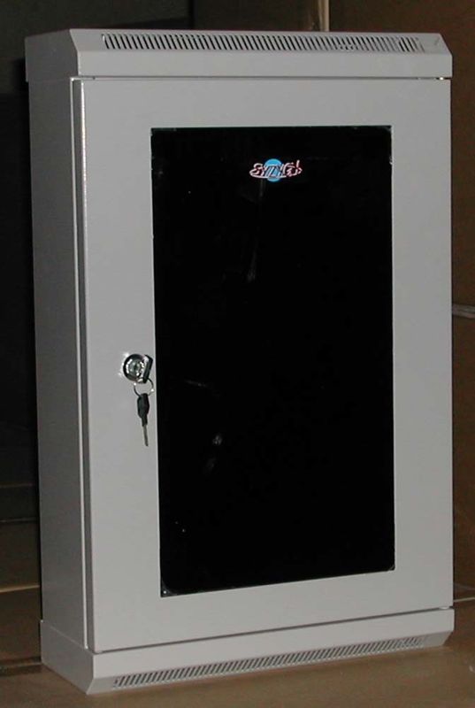 Wall Mounted Network Server Cabinet With Toughened Glass Front Door and Rear Door YH2004