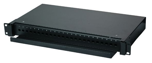 High Finish Fiber Patch Panel 24 Port , LC / Duplex SC Fiber Optic Termination Box YH1005