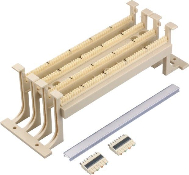 Cat5E 110 Punch Down Block Wiring Block Wall Mount With Legs , Ivory Color YH5031