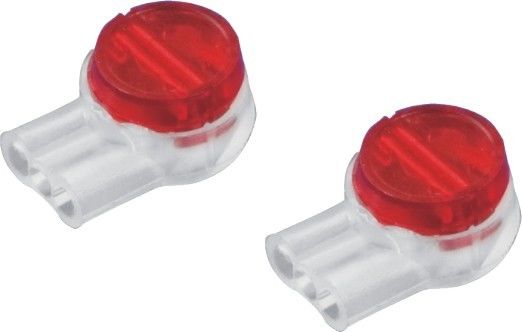 UR Inline Wire Splice Connector Insulation Displacement Red For Two Or Three Wires Connection