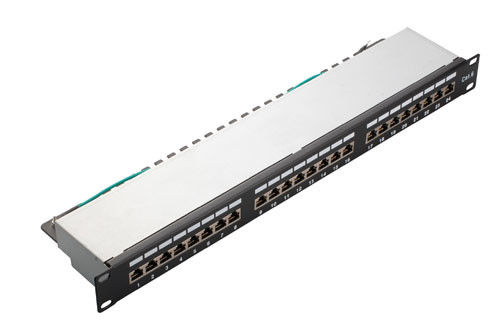 Bearing Rail Domestic Patch Panel / 24 Port Rj45 Patch Panel Smooth And Flexible Pulling YH4007