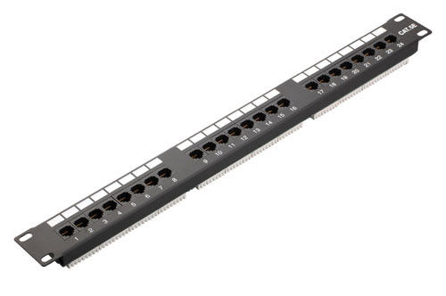 Cat5e UTP Fast Ethernet Network Horizontal Patch Panel 24 Port 1U 19inch AMP Tyco Type IDC Type YH4009