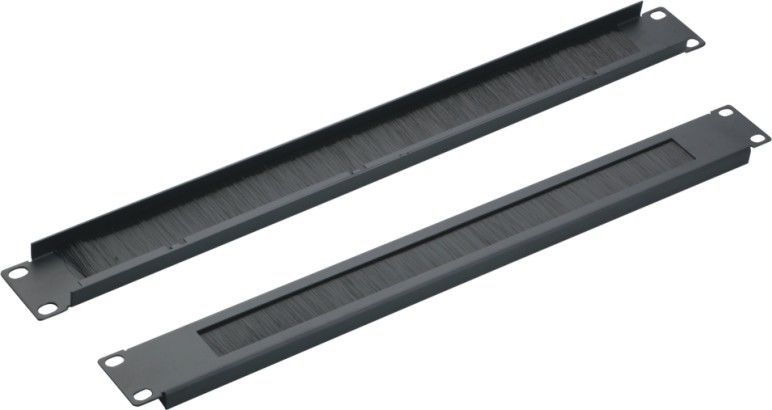 OEM ODM 1u Network Cable Management SPCC Material With Brush , No Metal Ring YH4046