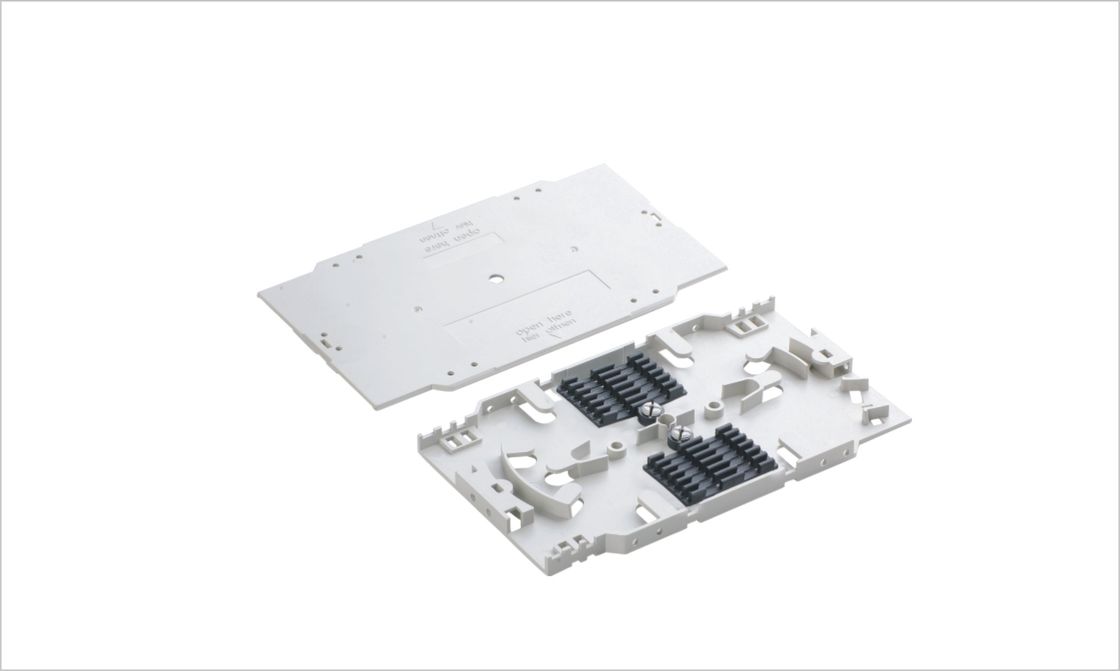 12 Core Stackable ABS Fiber Optic Splicing Tray / Fusion Splice Tray With Sleeve Slot YH1024
