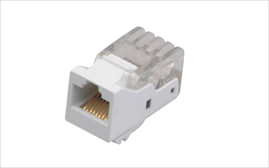 White Color Surface Mount Outlets Cat5e RJ45 110IDC Network Keystone Jack YH7008
