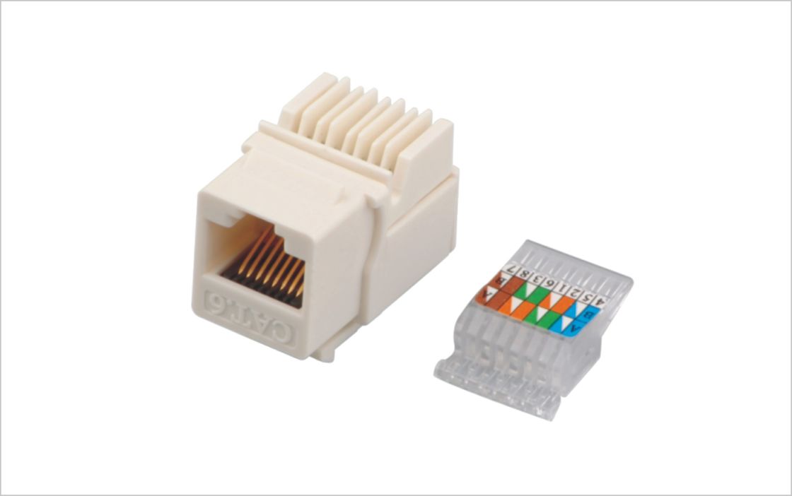 Durable Cat6 Toolless RJ45 Network Keystone Jack with Color Coded Wiring Schema Snap YH7007