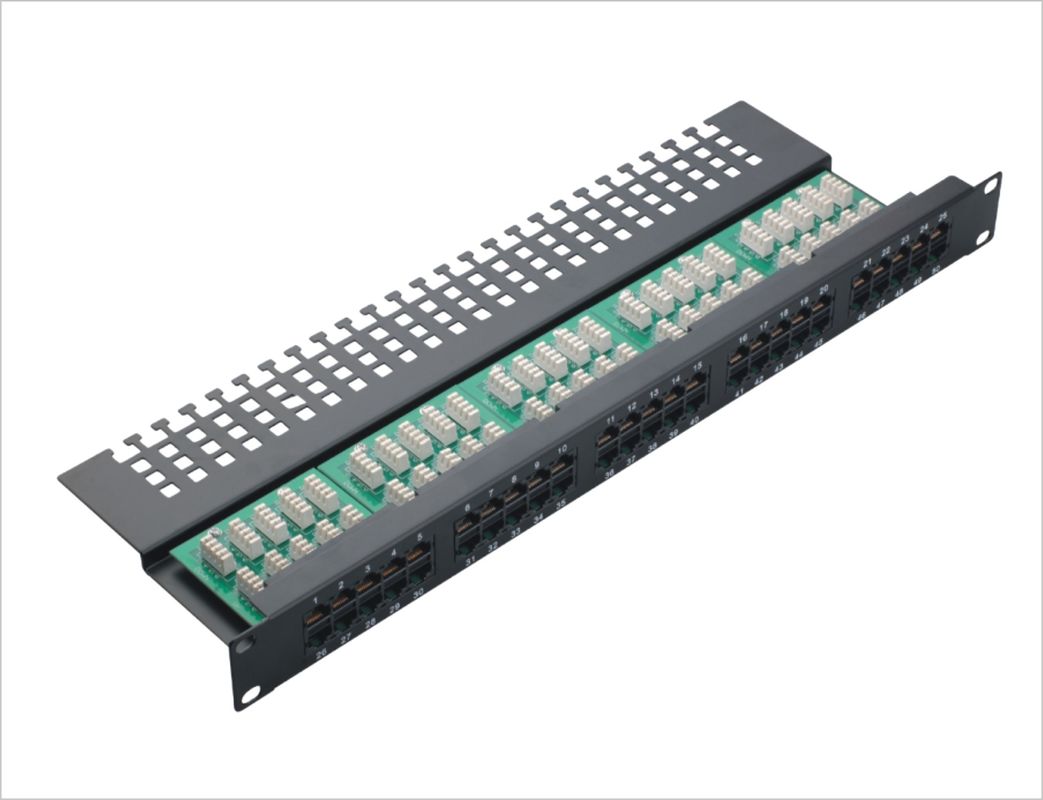 Cat3 50 port Voice Home Network Patch Panel Krone Fibre Optic Patch Panels YH4004