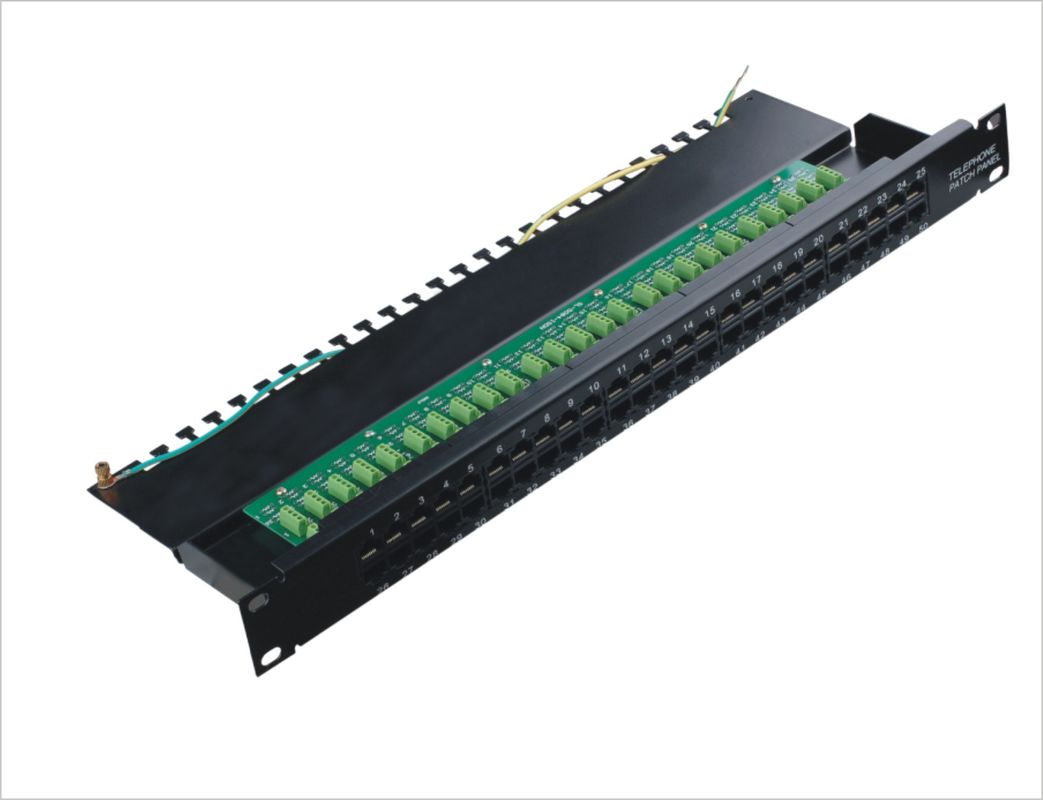 Cat3 50 port Voice Home Network Patch Panel Krone Fibre Optic Patch Panels YH4004