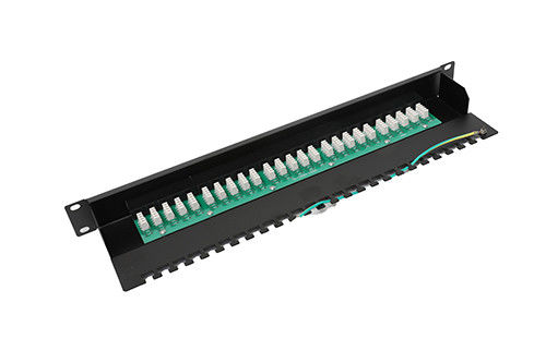 FTP UTP Blank Patch Panel , 24 Port Cat5e Patch Panel With Cable Manager YH4020