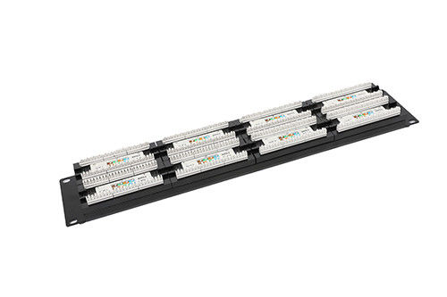 Cat6 UTP Network Patch Panel 48port 2U AMP Ethernet Patch Panels 0.4 - 0.7mm Conductor YH4016