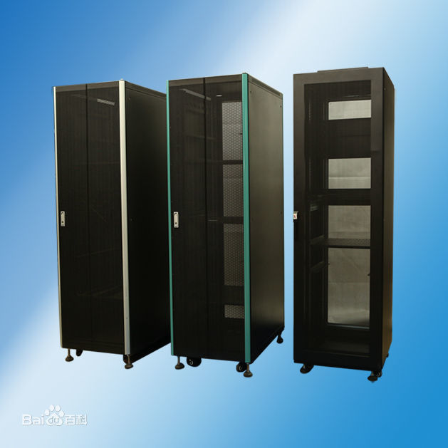 Black Color Rack Enclosure Server Cabinet / Computer Racks And Cabinets YH2001
