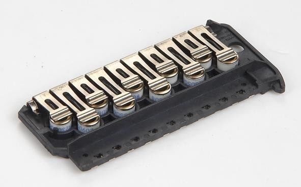 5 Position Barrier Screw Terminal Strip Block 600V 15A Dual Row , Grey Color  	YH-5828 2 255-02