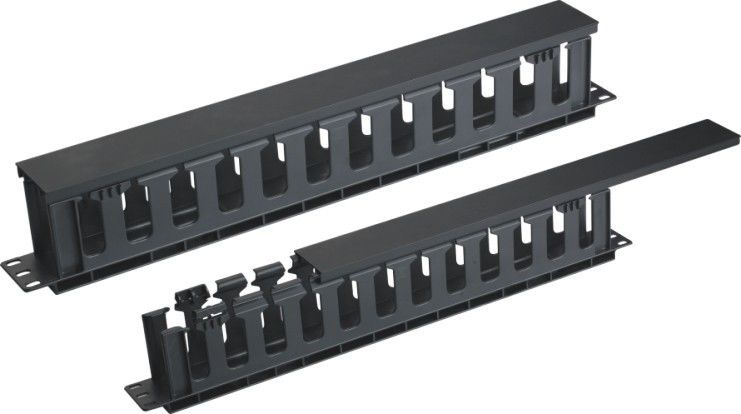 19 Inch 1u Network Cable Management Rack Mount Thickening AMP Type With Metal Cover YH4037