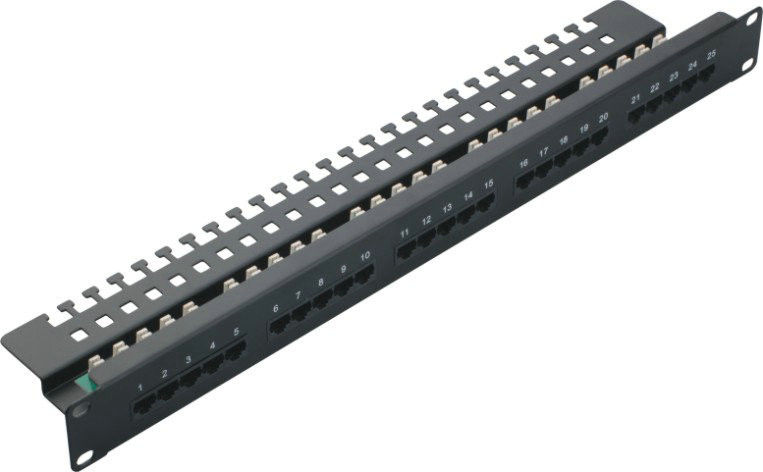 Cat3 25 Port Voice Patch Panel / Fiber Patch Panel Krone 110 IDC T568A/B YH4001