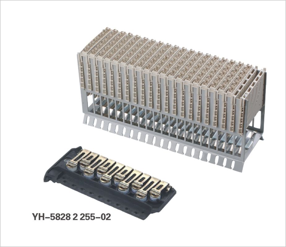 5 Position Barrier Screw Terminal Strip Block 600V 15A Dual Row , Grey Color  	YH-5828 2 255-02