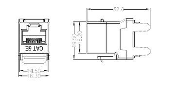 Cat.5E RJ45 Network keystone jack Krone 180 degree 8P8C modular jack High-Reliable YH7004