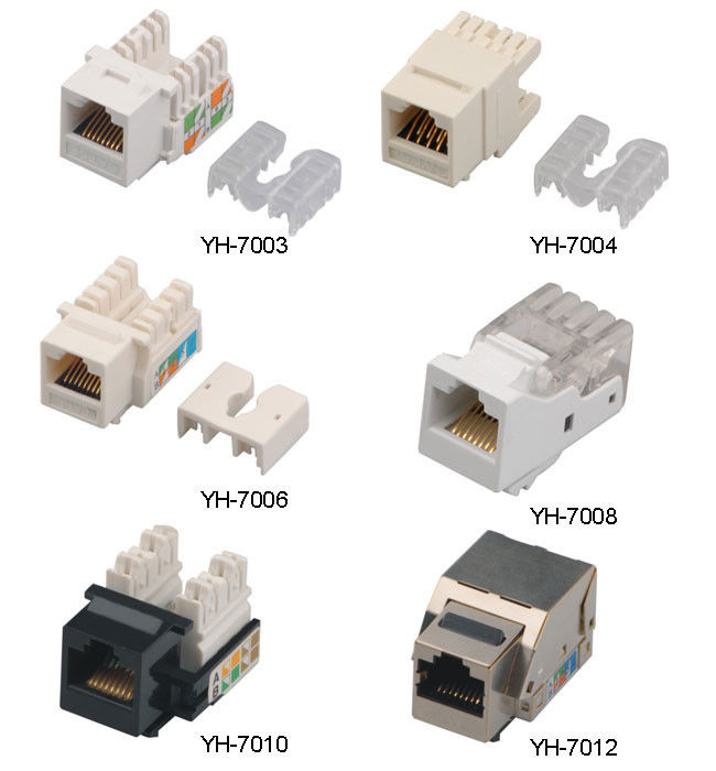 Black Surface RJ45 8P8C Socket Cat5e Network Keystone Jack for Blank Lan Patch Panel YH7010