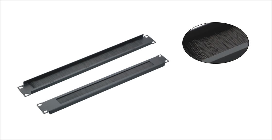 OEM ODM 1u Network Cable Management SPCC Material With Brush , No Metal Ring YH4046