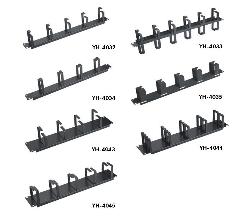 1U Rack Network Cable Management Bar Horizontal Cable Organizer Easy Uninstall YH4032