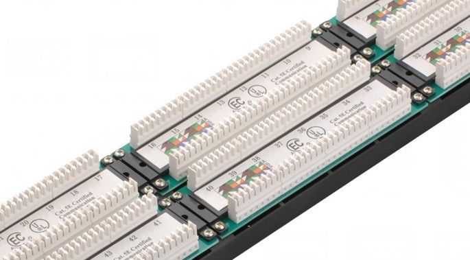 UTP 48 Port Patch Panel 2U AMP Type Cat5e Patch Panels for Computer Center YH4015