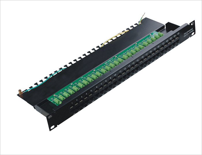 1000 Mohms Cat.3 Data and Voice 50 Port Network Patch Panel Rackmount ...